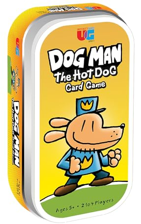 University Games Dog Man The Hot Dog Card Game, 2-4 Players, Yellow, One Size,07011