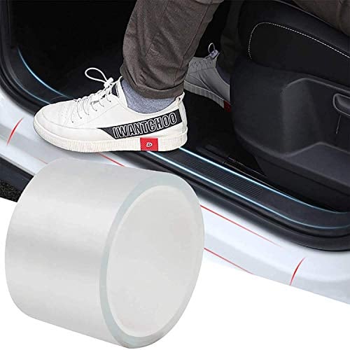 Auto Einstiegsleisten Aufkleber Universal, 7cmx10m Transparent Auto Schutzfolie Auto Einstiegsleisten Schutz Lackschutzfolie für Autotürschutz/Einstiegsleistenschutz/Auto Stoßstangenschutz