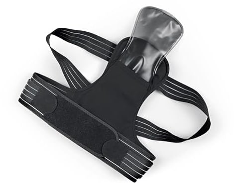 MAXXMEE Rückenkorrektor mit Gelpad | Zur Verbesserung & Unterstützung der Körperhaltung | Mit integriertem Gelpad zum Kühlen oder Wärmen | Verstellbare Bügel zum individuellen Einstellen [L/XL]