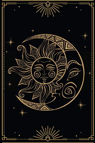 Grimoire Journal: Witchy Notebook for Spells, Vintage Blank Spell Book With Moon And Stars Cover