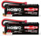 HOOVO 2S 7.4V 80C Lipo Battery 6200mAh Batteries with T Plug for RC Car Aeroplane Helicopter Boat Buggy Quadcopter (2 Packs)