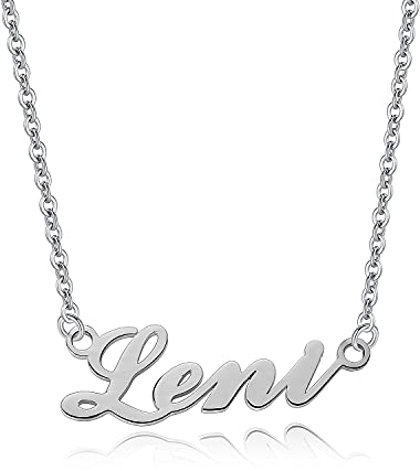 Bo&Pao Namenskette Damen in 925 Sterling Silber, personalisierte Kette Mädchen mit Namen