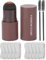 Augenbrauen-Stempel-Set, Langlebiges Wasserdichtes Augenbrauen-Puder-Set, Brauen-Stempel-Formungsset Augenbrauen-Definierer mit 10 Wiederverwendbaren Augenbrauen-Schablonen 2(Hellbraun)