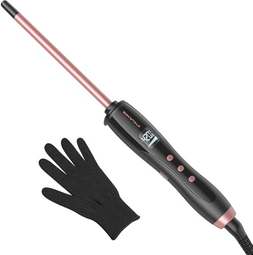 Wavytalk 3/8 Inch Small Curling Iron for Short & Long Hair, Ceramic Barrel
