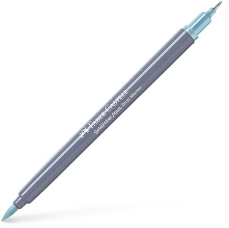 Faber-Castell Creative Studio Goldfaber Aqua Dual Marker, wasserblau, Einzelmarker, für Kunst, Handwerk, Zeichnen, Skizzieren, Zuhause, Schule, Universität, Ausmalen