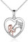 TOFBS Mädchen und Pferd Halskette Silber Herz Anhänger Halskette Geschenke für Mädchen Frauen Freundin Ehefrau Mutter Tochter Pferdeliebhaber (#1*Silber Pferd)