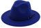 EATAN Fedora Hüte mit Gürtelschnalle für Damen und Herren, modisch, klassisch, breite Krempe, Unisex, Panama-Hut, Sonnenhut (königsblau, verstellbar)