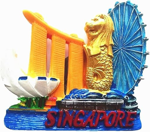 Generic Kühlschrankmagnete, 3D-Kühlschrankmagnet Singapur, Heim- und Küchendekoration Singapur-Souvenir-Kühlschrankmagnet
