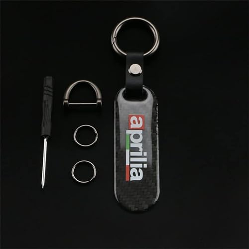 BUNCC Motorrad Carbonfaser Schlüsselanhänger Schlüsselanhänger, für Aprilia Zubehör