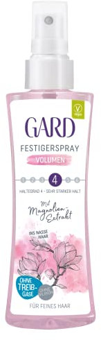 GARD Festigerspray zum Sprühen - 145 ml Pumpsprühflasche, mit Bambus-Extrakt, silikonfrei, Halt ohne Verkleben - Volumen