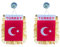 2x Türkei Wimpel mit Saugnapf Flagge Auto Flagge Turkey Türkiye
