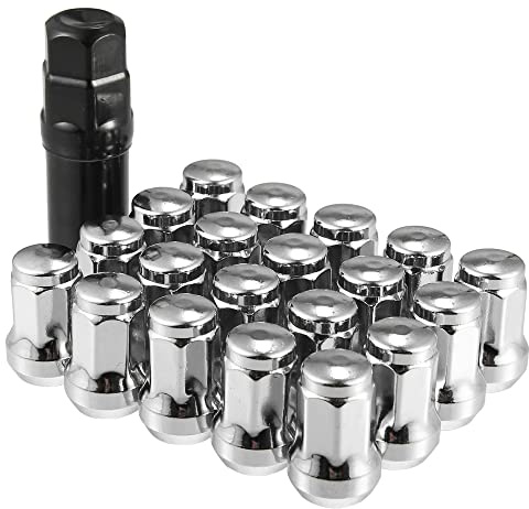A ABSOPRO Tuerca De Rueda Heptágono M12X1.25 21Uds para Ford Antirrobo | Hierro, M12X1.25, Tuerca 32Mm, Para Chevy, Para Ford, Para Toyota, Etc., Fácil Instalación, No Se Oxida Fácilmente