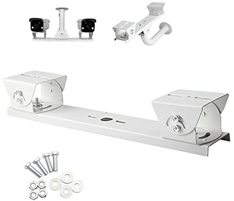 CTXSumTec CCTV Security Ceiling Camera Mount Holder,1 to 2 Horizontal Cross Bar Dual Camera Mount Bracket Extension Bar Mounting Bracket for Double CCTV Surveillance Camera