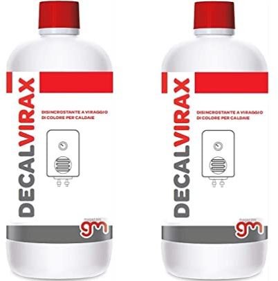 Magazzini GM DECALVIRAX, Disincrostante acido a viraggio di colore per il lavaggio di caldaie, serpentine e scambiatori di calore in rame, acciaio e ghisa, 1 L (2)
