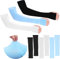 Yingxuanle 3 Paar Armlinge mit Daumenloch, Arm Kühlung Ärmel Sonnenschutz Armstulpen rutschfest Handschuh Arm Sleeves Kompression Armwärmer für Damen Herren Outdoor Sport Schutz
