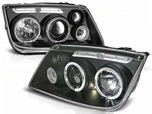 Tuning-Tec Angel Eyes Scheinwerfer für VW Bora 1J 09.1998-07.2005 Nebelscheinwerfer schwarz
