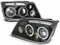 Tuning-Tec Angel Eyes Scheinwerfer für VW Bora 1J 09.1998-07.2005 Nebelscheinwerfer schwarz