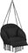 tectake® Columpio Jardín Exterior, Silla Colgante con Cojín Grueso Extraíble, Sillón Balancín con Robustas Cuerdas de Sujeción y 2 Anillas de Fijación, Hamaca Colgante para Interior y Exterior - negro