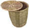 SAFIGLE Cesta De Almacenamiento De Bambú Con Tapa Cesta Versátil Para Cocina Juguetes Y Basura Organizador Decorativo Multifuncional Para Hogar