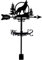 SUPERDANT Wetterhahn Wolf Wetterfahne Mond Schmiedeeiserne Weather Vane Waldgarten Wetterfahnen Windrichtungsanzeiger Weathervane Für Outdoor Dach Paddock Dekoration