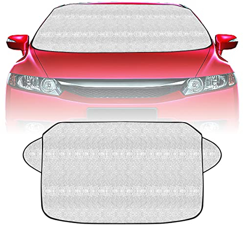 Telo Anti-Brina per Parabrezza Auto, Copertura Invernale Antigelo e Solare, Protezione Auto Antigrandine, 140x101.5 cm