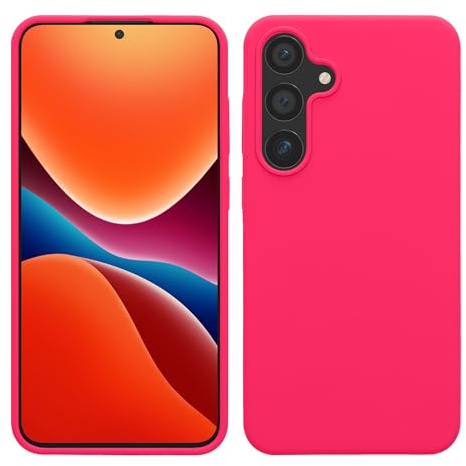 kwmobile Hülle kompatibel mit Samsung Galaxy S24 Plus Hülle - Silikon Handy Case - Handyhülle für Samsung S24 Plus weiche Oberfläche - kabelloses Laden für Galaxy S24 Plus Case - Neon Pink