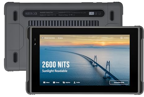 HUGEROCK X7 Rugged Tablet 7 inch, 2600nit Sunlight Readable, 8+128GB Android 13 Waterproof Tablets for Outdoor Moto Drone Camera Monitor