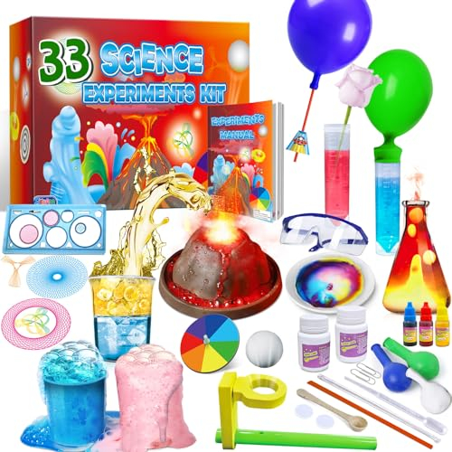 JOPSHEEN 33 Wissenschaft Experimente für Kinder, STEM Aktivitäten Wissenschaft Spielzeug Geschenke für Jungen Mädchen, Chemie-Set, Lernen Bildungsgeschenke für Kinder