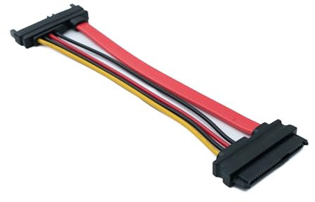 System-S SFF-8482 - Cable adaptador SAS de 29 pines a SATA de 22 pines de 15 cm y 7 para disco duro de placa base