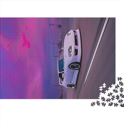 1000-teiliges Puzzle für Erwachsene, JDM-Auto-Straßen-Leinwand-Poster-Puzzle, 1000-teiliges Holzbrett-Puzzle, Entspannungspuzzlespiele, Denksport-Puzzle, 1000 Teile (75 x 50 cm)