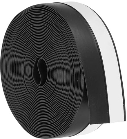 PATIKIL Joint d'Étanchéité de Porte de 5 Mètres, 25 mm/1 de Large, en Silicone Autoadhésif, Étanche à la Poussière et à l'Eau, pour le Bas de Porte, les Joints de Douche en Verre, Noir