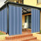 Outdoor Vorhang Wetterfest mit Ösen Oben und Unten, Outdoor Vorhänge Sonnenschutz Wasserdicht Blickdicht Gardinen für Pavillon, Benutzerdefinierte Größe -1 Stück, Blau, B264xH183cm