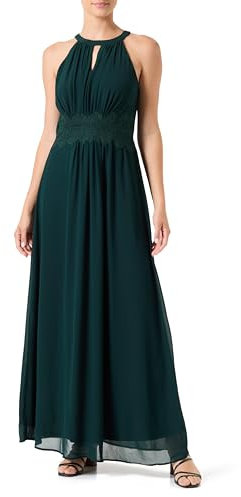 Vila Damen Vimilina Halterneck Maxi Dress-Noos Kleid, Scarab/Detail:Elastic,38