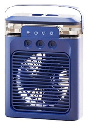 Clyictz Ventilador de Aire Acondicionado Portátil Mini Enfriador de Aire Evaporativo con Colores Modos de Luz LED para Escritorio Mesita de Noche Mesa de Centro-B