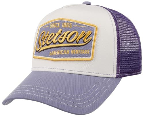Stetson Since 1865 Vintage Trucker Cap Herren/Damen One Size - Meshcap - Baseballkappe mit Baumwollanteil - Regulierbare Mütze - Frühling/Sommer grün One Size