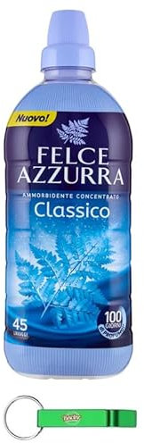 Felce Azzurra Ammorbidente Concentrato Classico - Ammorbidente Concentrato - 45 lavaggi - 900 ml + Portachiavi Beni Culinari