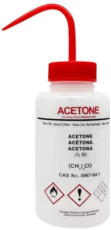 haituoyizhan 1 Stk/Los Aceton-Kunststoff-Squeeze-Flasche Reinigungsspülung Flaschen sicher reinigen (250ml-CHINA)