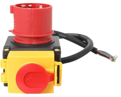 YILIKISS Stecker Schalter 400V, Motorschutzschalter für Holzspalter Elektrisch Maschinenschalter Geräteschalter mit CEE-Stecker