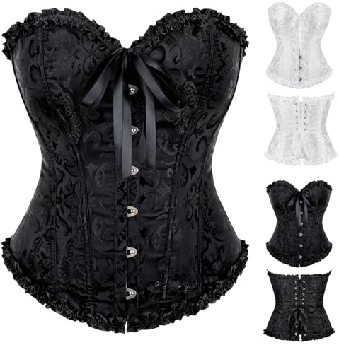 Shyllin Corse Corset Mujer, Corset Top Mujeres Fajas Bustier Corsé Overbust Gótico