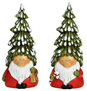 Generisch Wichtel mit Tannenbaummütze Weihnachtswichtel rot-grün mit Laterne und Zuckerstange Weihnachten Deko Wichtelzwerg