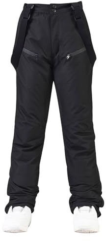 Ski Hosen für Männer mit Träger Baggy Warm Wasserdicht Snowboardhose Ski Hosen Winter Winddicht Skihose Schneehose Gefüttert Hosenträger Softshellhose Skianzüge
