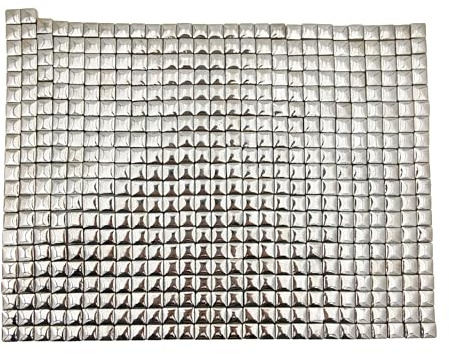 1.1lb Ceramic Mosaic Tiles,Mixed Colour Ceramic Mosaic Pieces for Crafts,Mosaic Tiles for Home Decoration or DIY Crafts,Mosaic Making Supplies (0.38inch Silver Square)