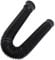 Rain Gutter Downspout Extensions Flexible, Telescopic Drain Downspout Extender, Down Spout Drain Extension Pipe for Outdoor Villa Round (Black)