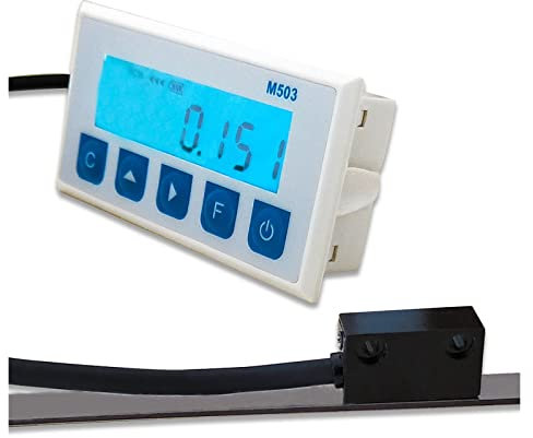 EDEDE Linearencoder, M503 Miniatur-Magnetgitterwaage, integriertes eingebettetes Messsystem, linearer Encoder, Digitale Anzeige DRO(M503-TR50-4000mm)
