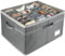 Ledebouk Organizer Scarpe per Armadio, Adatto a 16 Paia, Organizer per scarpe, Contenitori Pieghevole per Scarpiera Scatole, Porta Scarpe con Supporto Inferiore e Manici Rinforzati, Grigio