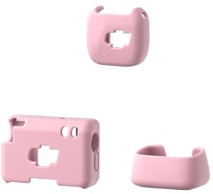 Funda protectora de silicona portátil para mini micrófono DJI MIC, color sólido, a prueba de golpes, impermeable, funda protectora de micrófono inalámbrico (1 TX+1 RX Set rosa)