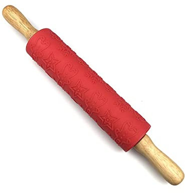 Rouleau à pâtisserie en silicone avec motif arbre de Noël, étoile, flocon de neige, fleur, élan, pâtisserie, biscuit, fondant, gâteau, gaufrage, rouleau gravé