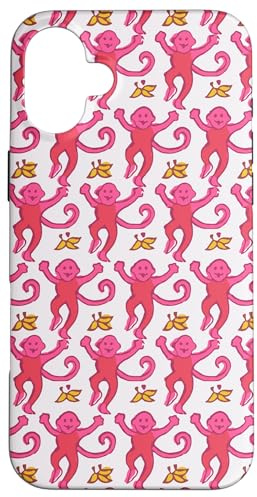 Pink Roller Monkey Funny Cute Rabbit AFFE Hülle für iPhone 16 Plus