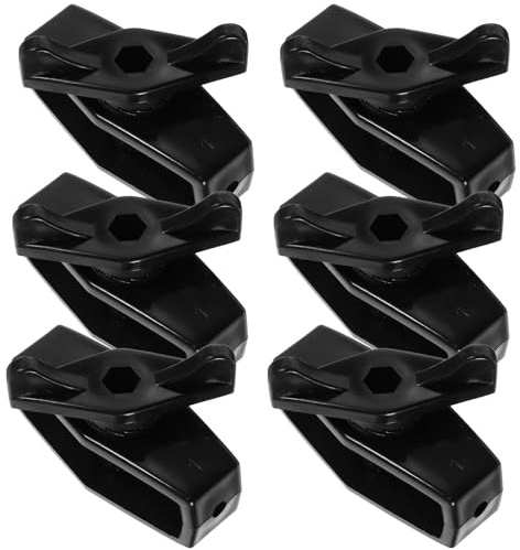 Lurrose Lot de 6 Tendeurs de Câble en Acier Noirs, Outil de Tension Portable pour Clôture Électrique et Jardin, Serrage du Fil Métallique, Adapté pour Ferme et Ranch, Fixation Sécurisée