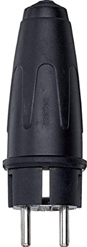 Schneider Electric Merten 122051 Prise Schuko en caoutchouc plein Noir